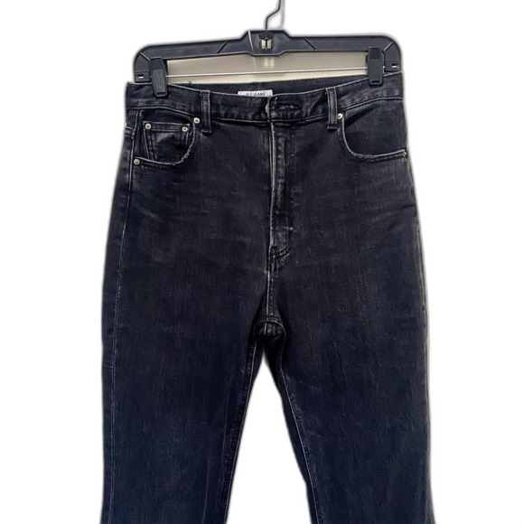 Sly Jeans Split Bootcut Jeans Black Wash Denim High Rise Size 26 Waist - Picture 2 of 6